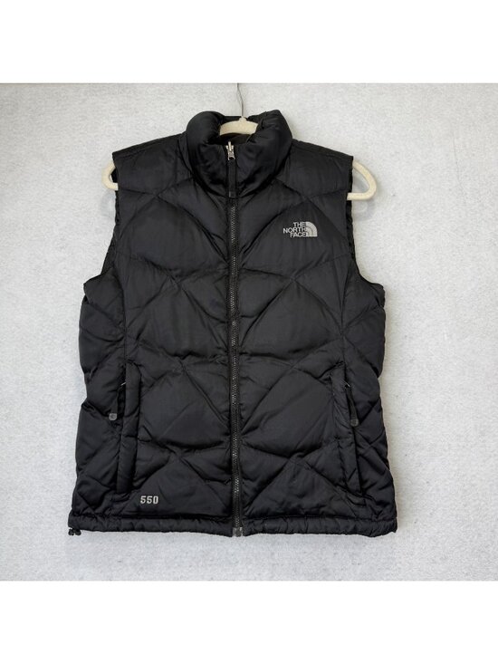 The North Face Jackets & Blazers - The North Face Vest Womens Medium Black 550 Fill Down Puffer Quilted Zip Pockets